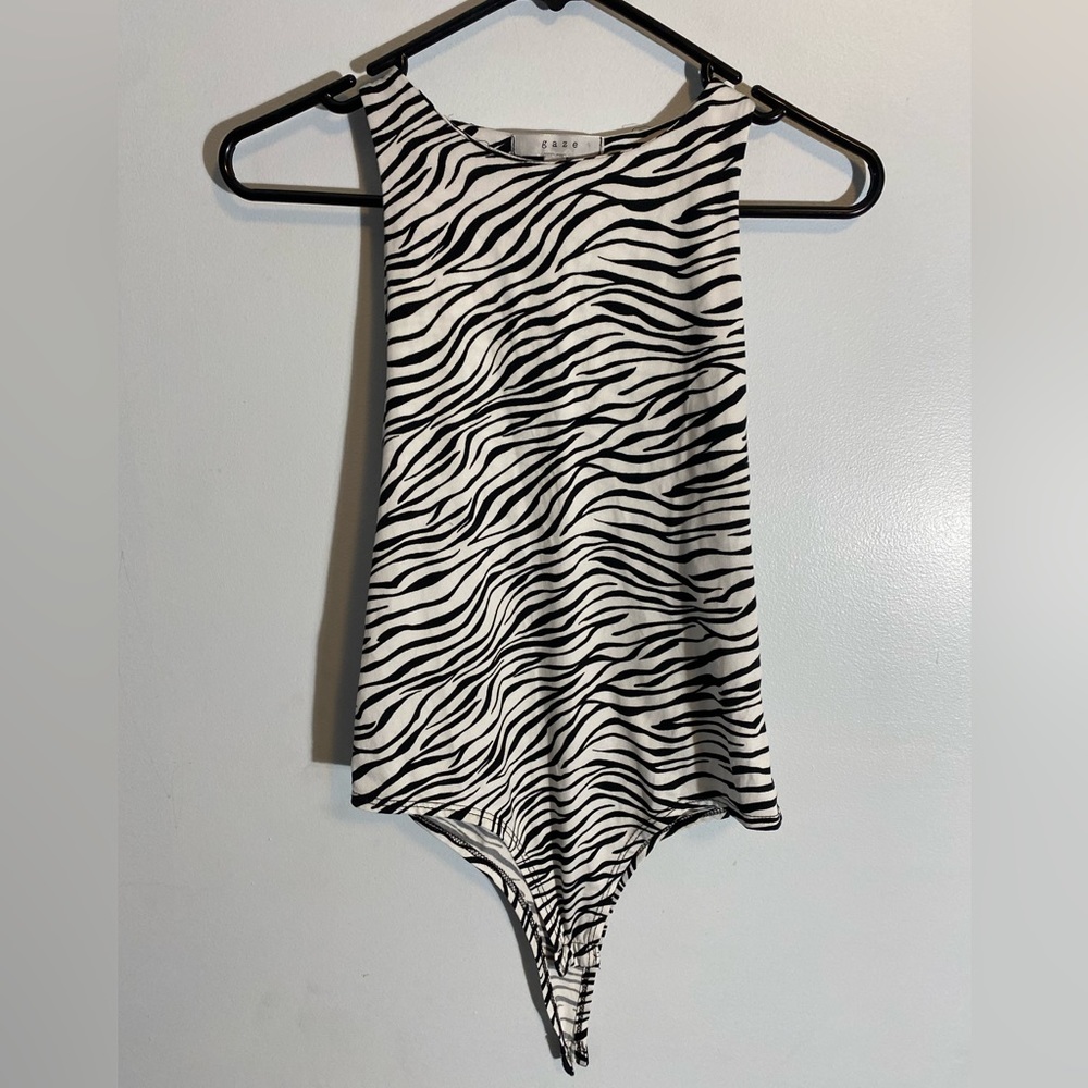 Zebra print bodysuit